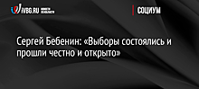 Сергей Бебенин: «Выборы состоялись и прошли честно и открыто»