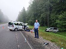 Один человек погиб и четверо ранены в лобовом ДТП на трассе М3