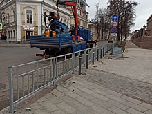 Забор на месте бывшего пешеходного перехода появился в центре Нижнего Новгорода