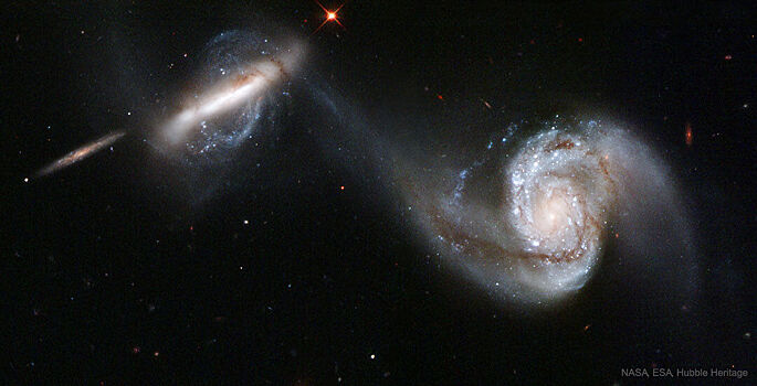 Слияния галактик приводят к вспышкам звездообразования, подтвердили астрономы