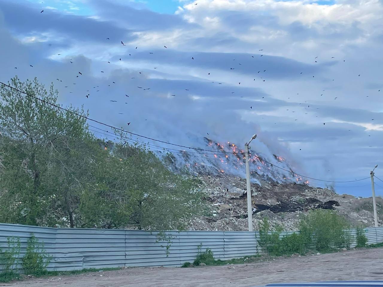 Роспотребнадзор не выявил превышений ПДК вредных веществ в воздухе возле горящей свалки в Новосибирске