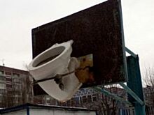 Челябинцев развеселил унитаз в баскетбольном кольце
