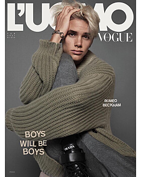 Отец посторонись: 18-летний Ромео Бекхэм дебютировал в журнале L`Uomo Vogue