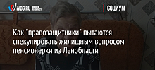 Как "правозащитники" пытаются спекулировать жилищным вопросом пенсионерки из Ленобласти