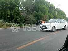 Серьезное ДТП произошло перед въездом на Кузбасский мост в Кемерове