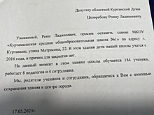 В Куртамыше родители учеников выступили против закрытия начальной школы