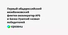 Первый общероссийский межбанковский финтех-акселератор АРБ и Банка Уралсиб назвал победителей