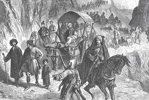 Сколько во время Кавказской войны уехало горцев в Османскую империю