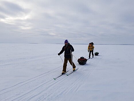 Петрозаводчане вернулись из двухдневного похода на лыжах до острова Кижи