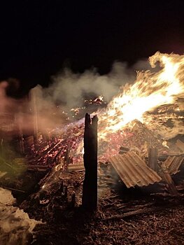 В Ежихе сгорел деревянный дом