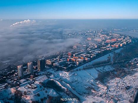 Фото дня. Утро в Нижнем Новгороде начинается с тумана