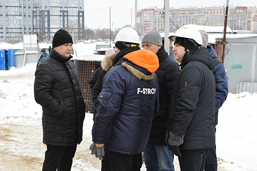 В Рязани строят школу на 1100 мест и детсад на 224 – Ясинский проконтролировал ход работ