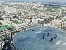 Футболисты «Урала» провели тренировку на крыше небоскреба