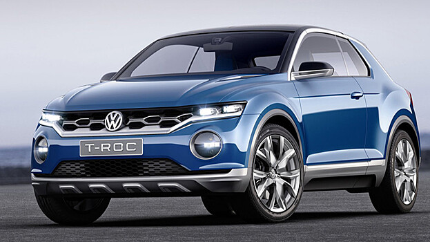 Volkswagen впервые представил изображение кроссовера T-Roc