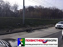 В Самаре "пилот" Тайоты снёс 12 пролётов разделительной полосы