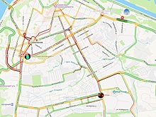 Огромные пробки сковали Нижний Новгород вечером 11 декабря