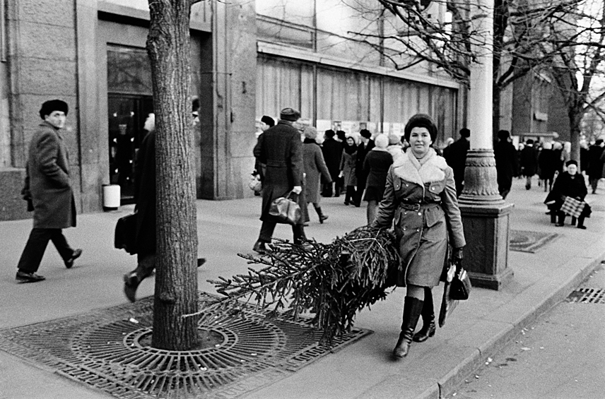 Накануне Нового года в центре Москвы, 1972 год