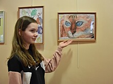 В библиотеке Гагаринского района прошла выставка ученицы школы №2086