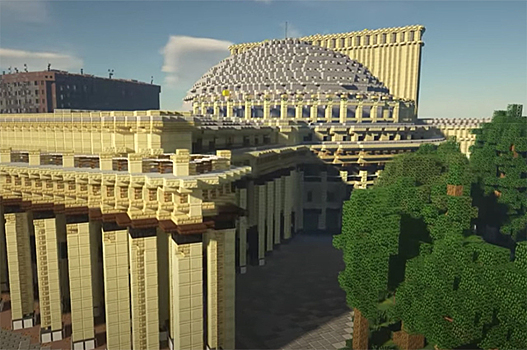 Центр Новосибирска за 3 недели построили в компьютерной игре Minecraft