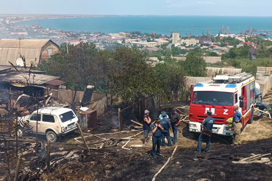 В Крыму произошел крупный ландшафтный пожар