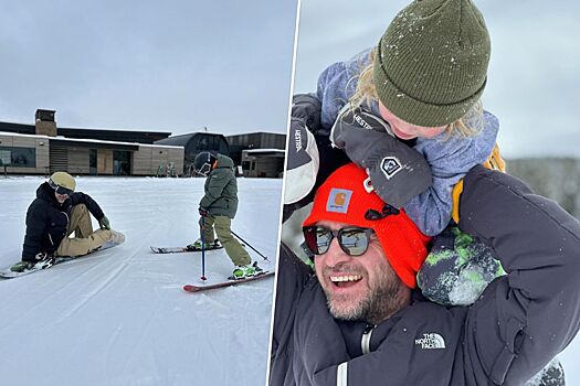 Джастин Тимберлейк и Джессика Бил провели 14 февраля с детьми на горнолыжном курорте