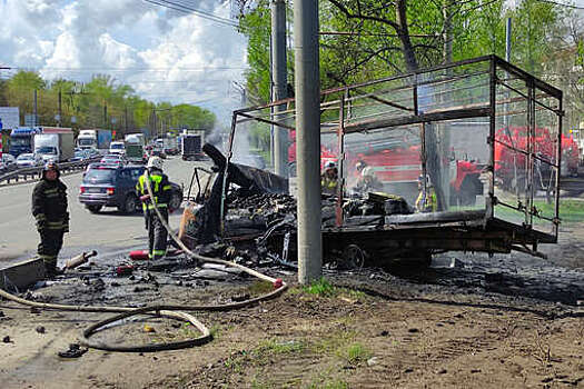 «Газель» взорвалась после ДТП в Нижнем Новгороде