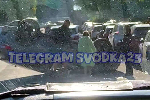 В Приморье на видео сняли авто после жесткого кульбита с женщиной в салоне