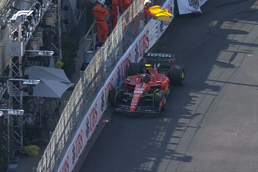 Вторая тренировка Формулы-1 в Монако прервана из-за аварии Сайнса