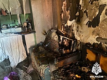 В Ижевске на улице Баранова произошёл пожар из-за оставленной на диване свечи