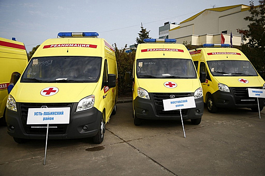 В Краснодарском крае районные больницы получили новые реанимобили