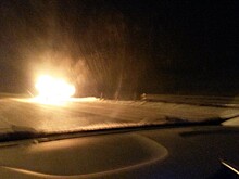 «Что-то замкнуло»: В Тюмени на объездной горел автомобиль