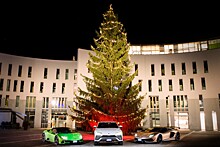 Lamborghini отправила суперкары в рождественский пробег по Италии