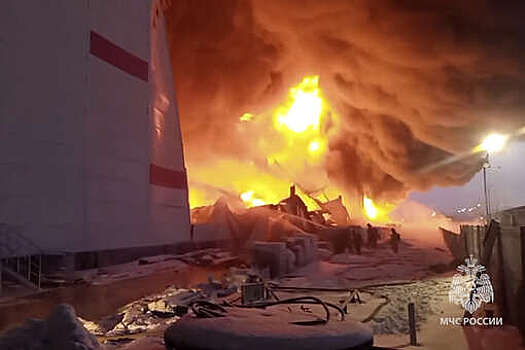 Shot: пожар на складе в Петербурге начался со стеллажей с бытовой химией