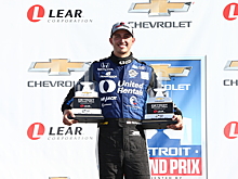Рейхол выиграл вторую гонку IndyCar в Детройте, Алёшин — 16-й
