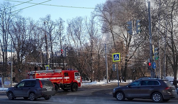 Крупный пожар произошел в центре Нижнего Новгорода