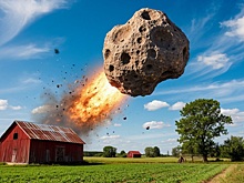 В Аргентине огромный волосатый шар рухнул на ферму