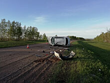 На дороге в Саракташе перевернулся Mitsubishi