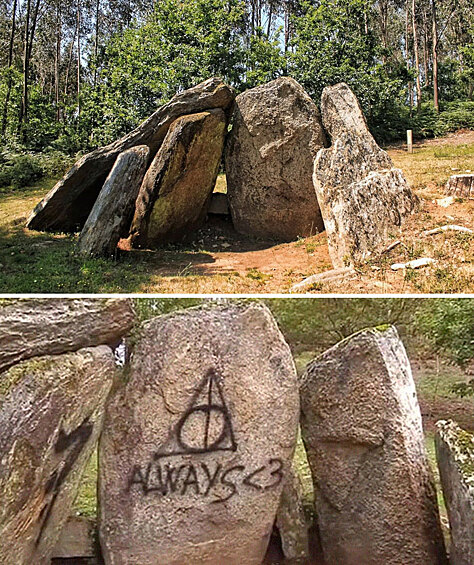 2000-летняя гробница в Испании испорчена граффити с отсылкой к Гарри Поттеру.