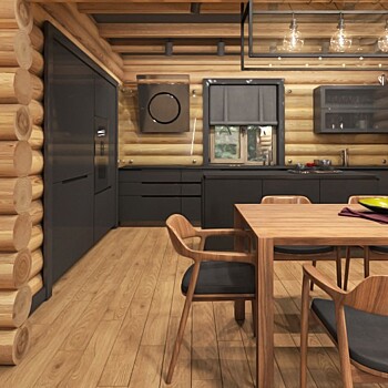 Деревянный дом мечты с лестницей-молнией и собственным звёздным небом