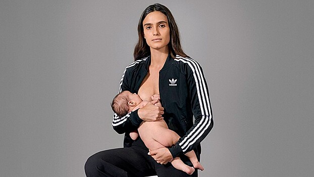 Новая феминистская реклама adidas получилась скандальной. Кормящая мать в образе Мадонны с младенцем
