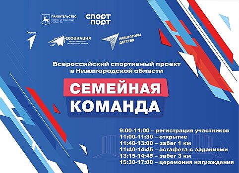 Нижегородцев приглашают на Всероссийский спортивный фестиваль «Семейная команда»