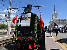 Ретропоезд «Воинский эшелон» сделал остановку в центре Волгограда