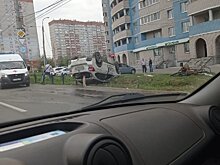 Лишённый прав водитель перевернулся на машине в Ижевске