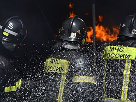 Пожар в ангарах со стройматериалами в ТиНАО потушен