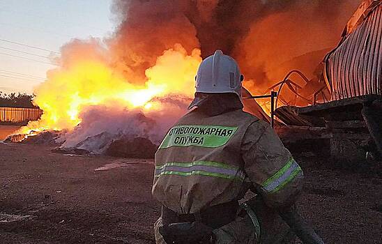 На территории бывшего российского завода «Тантал» начался пожар
