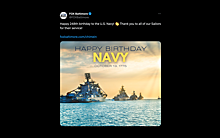 Моряков США поздравили фотографией российского флота