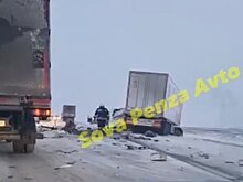 В Мокшанском районе жестко столкнулись две фуры