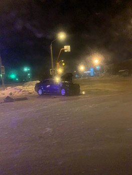 Маршрутка перевернулась в результате ночного ДТП в Кемерове