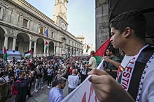 В Милане около 4 тысяч человек вышли на манифестацию в поддержку Палестины