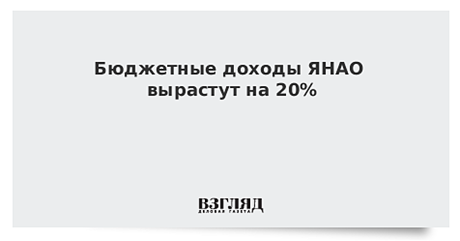Бюджетные доходы ЯНАО вырастут на 20%